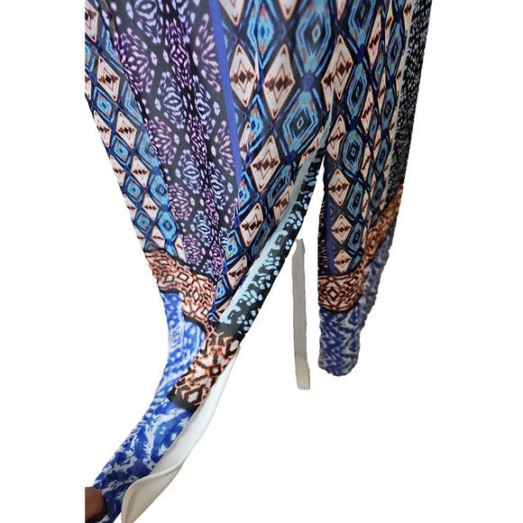 Chico's ~Size 0 (S)~ Blue Multi Maxi Pleasant Dress Off-shoulders NWT $139.00 - Picture 9 of 12